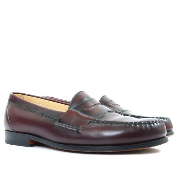 G.H. Bass & Co. Men\'s 10D Burgundy Leather Penny Loafers Dress Shoe Preppy main image 8